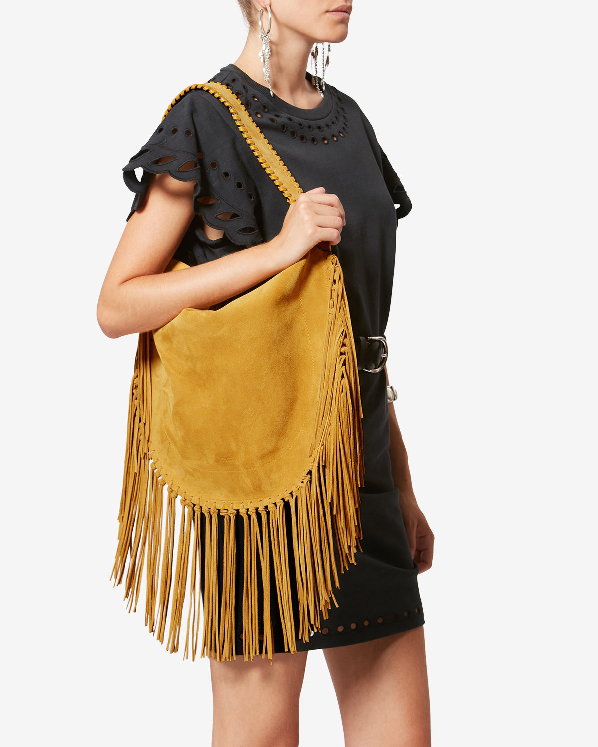 OSKAN HOBO SOFT FRINGE BAG
