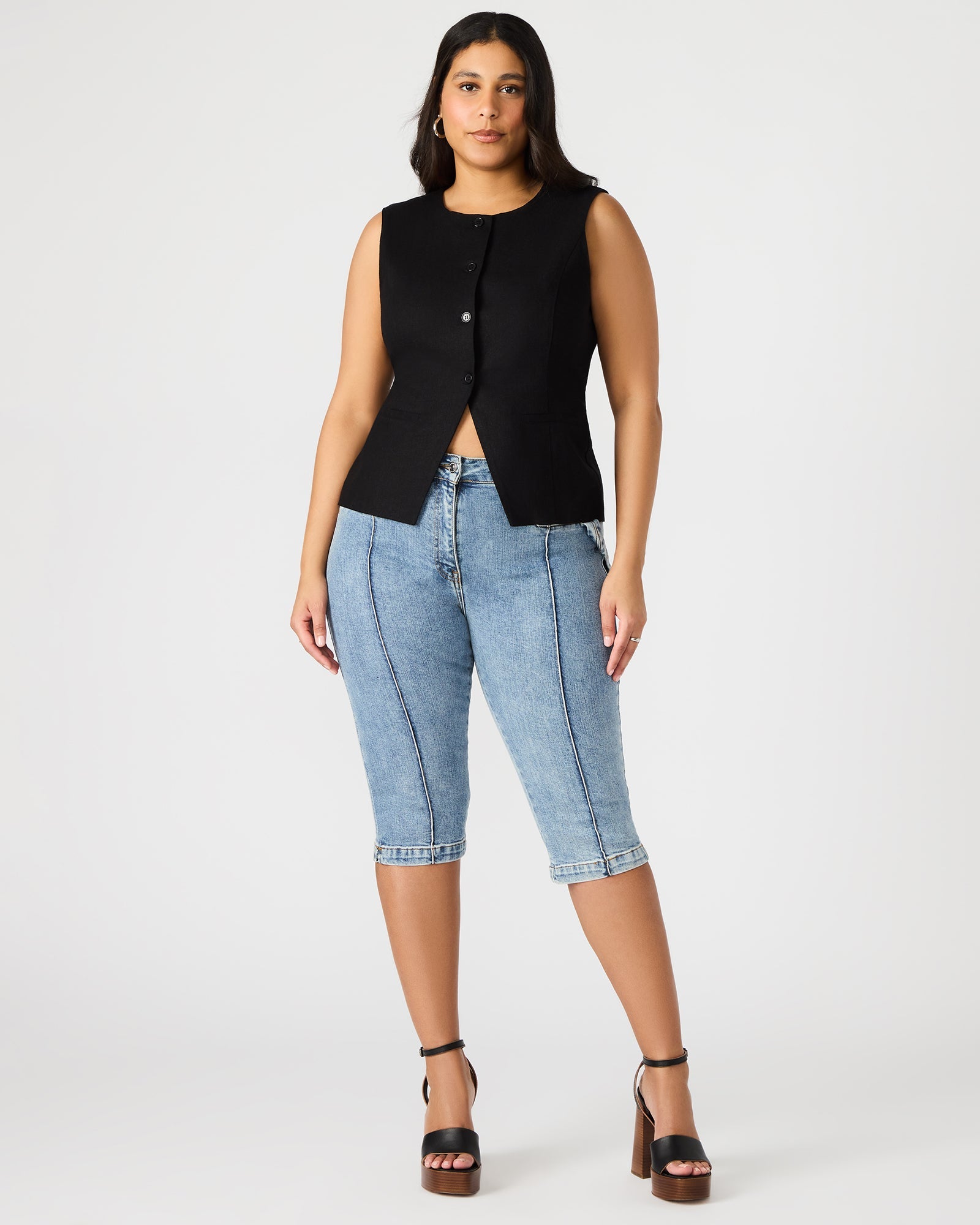 SKINNY DELRAY DENIM CAPRI PANT