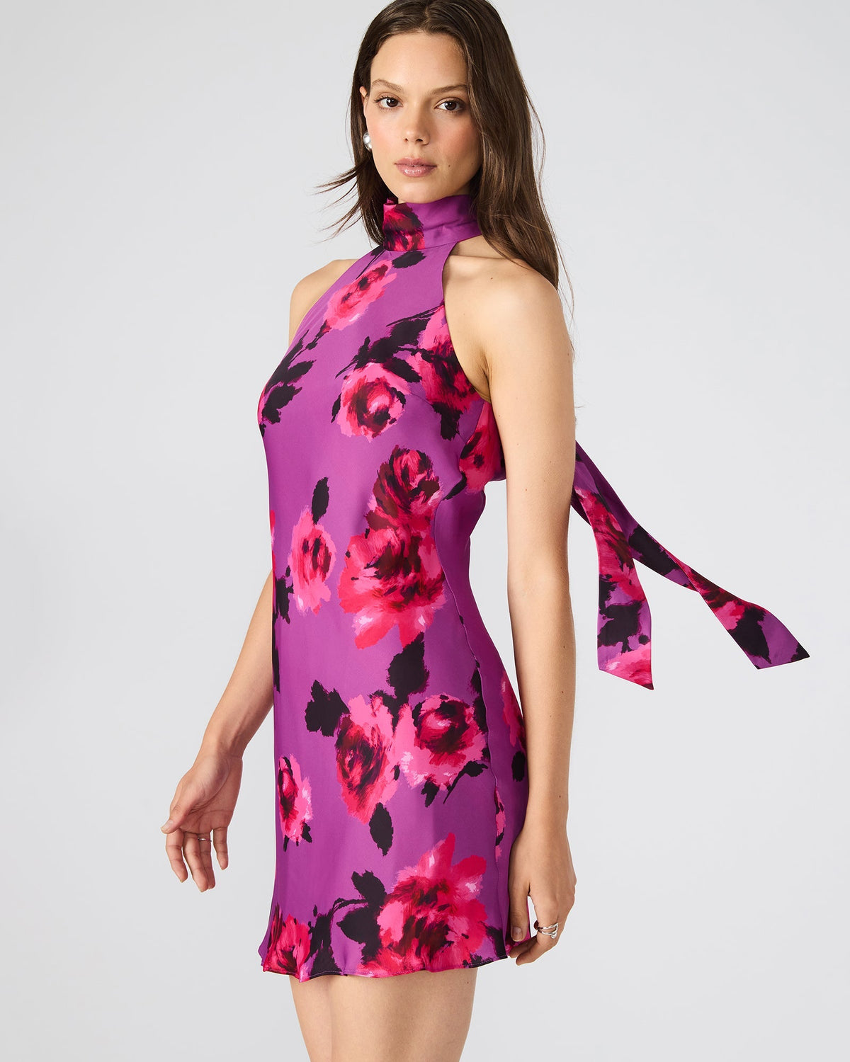 LARA MINI DRESS ROSETTE PINK