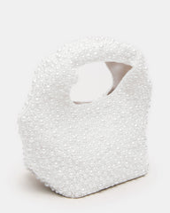 KINSLEY BEADED BAG WHITE