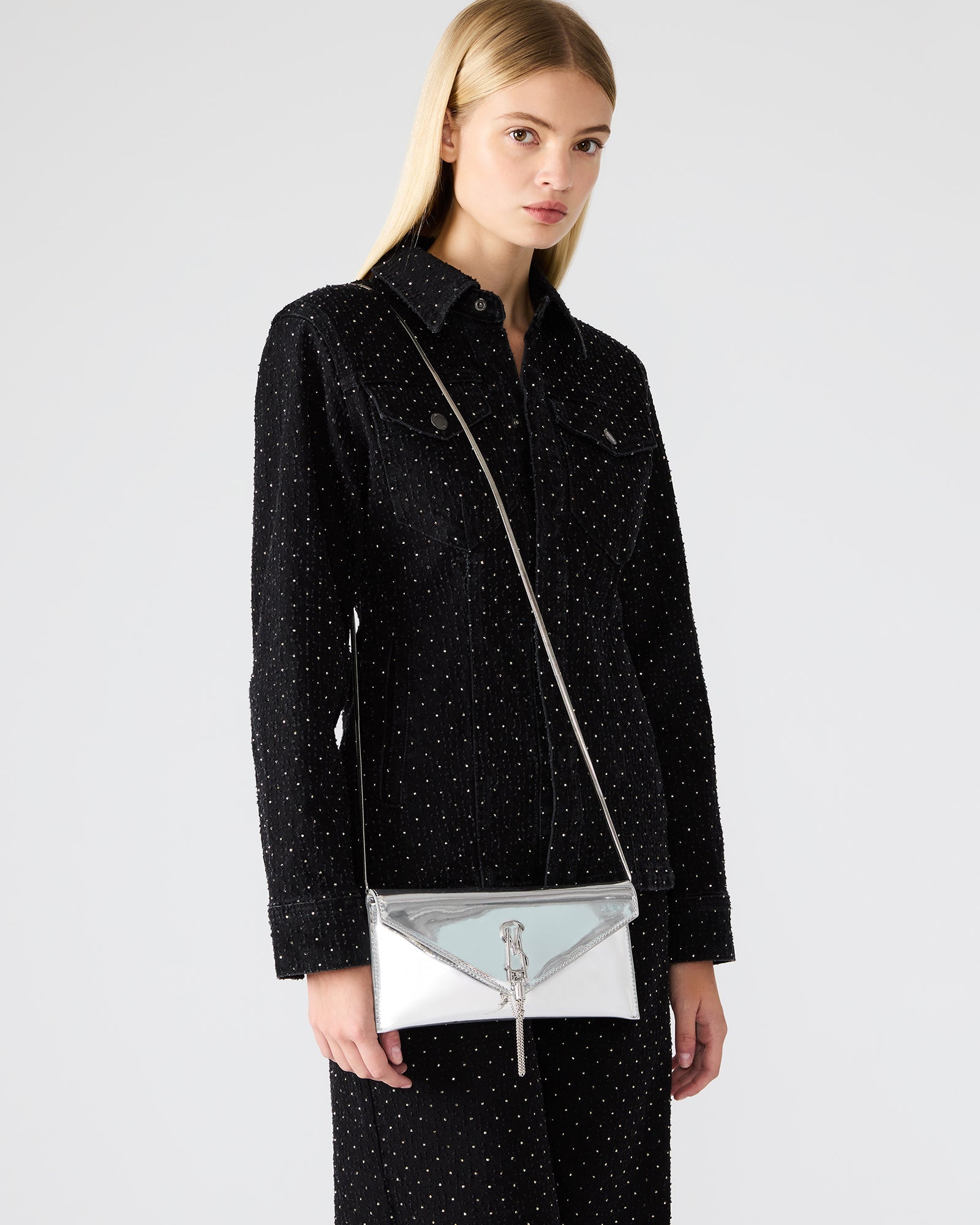 MORGANA BAG SILVER PATENT