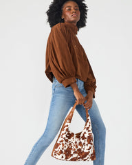 FARA BAG BROWN COW PRINT
