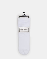 2 PACK RIB SLOUCH SOCKS WHITE