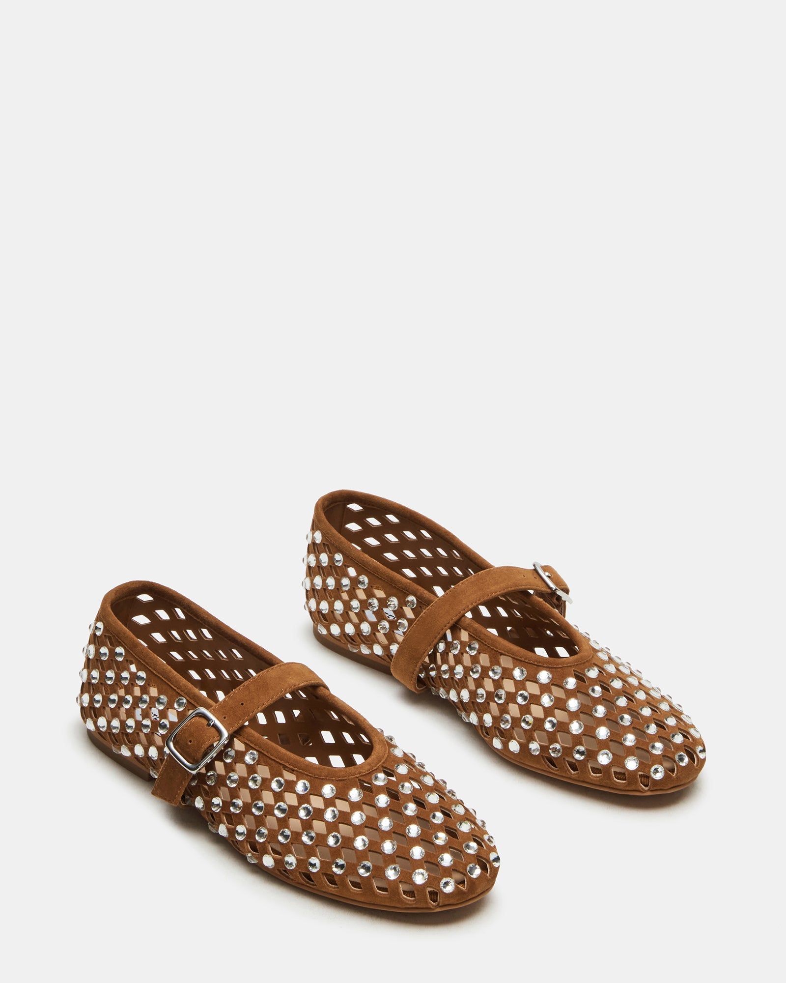 DREAMING CHESTNUT SUEDE RHINESTONES