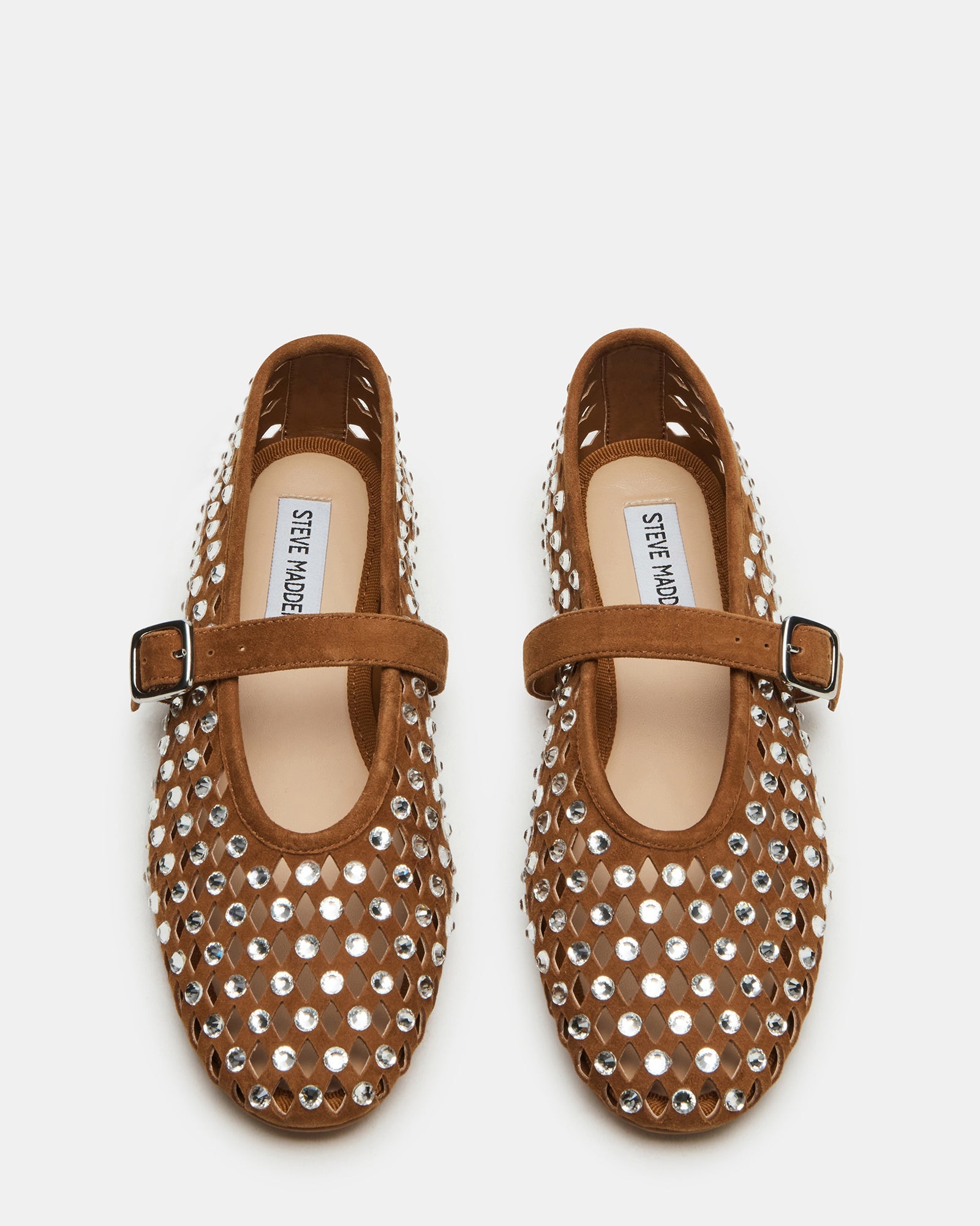 DREAMING CHESTNUT SUEDE RHINESTONES